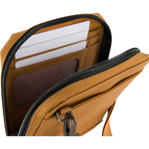 Nylon Crossbody Wallet Water-resistant Multiple Pockets Unisex Carhartt Brown - Picture 4 of 7